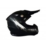 GMX Motocross Junior Helmet Black - Large (51-52cm)