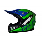 GMX Motocross Junior Helmet Green - Medium (49-50cm)