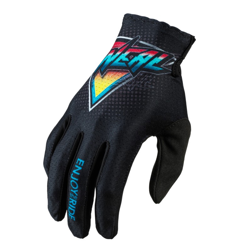 Gants Motocross O'NEAL MATRIX STACKED - Noir, Protection Renforcée, Ventilation Mesh