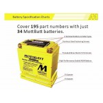 Motobatt MBTZ10S Battery AGM with Quadflex Technology