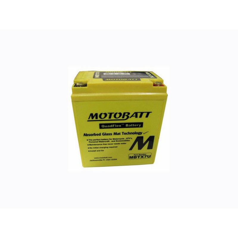 Motobatt MBTX7U Battery AGM with Quadflex Technology